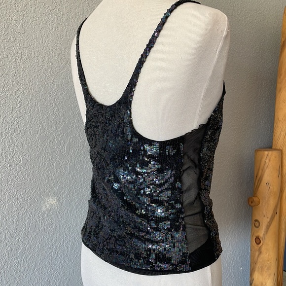 Womens Shimmer Sequined tank top excellent - Picture 3 of 7